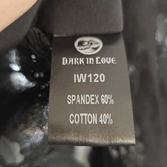 Dark In Love Black Lace Victorian/Gothic Blouse With Cross Size XXL in EUC - Picture 11 of 11